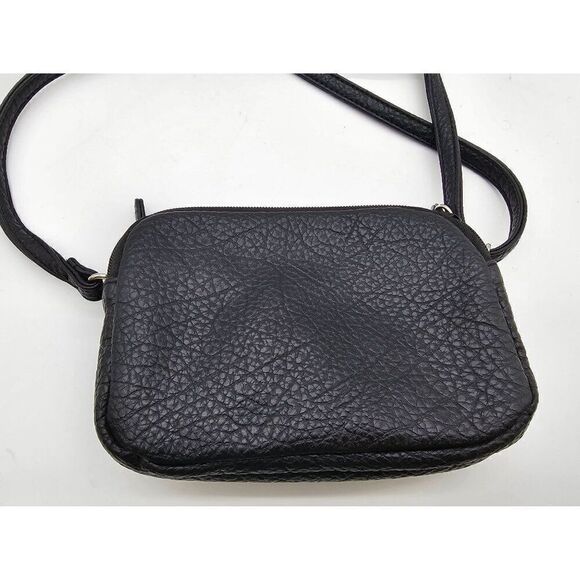 Multi Sac Black Textured Crossbody Bag With Adjustable Strap - Picture 3 of 7